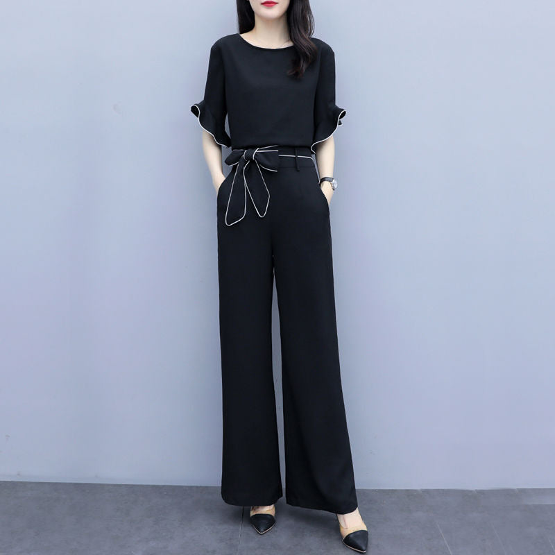 Chic Summer Wideleg Pant Suit