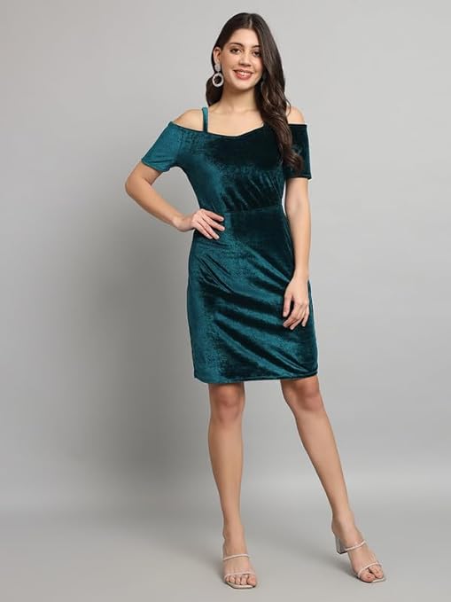 Enchanted Green Velvet Dress