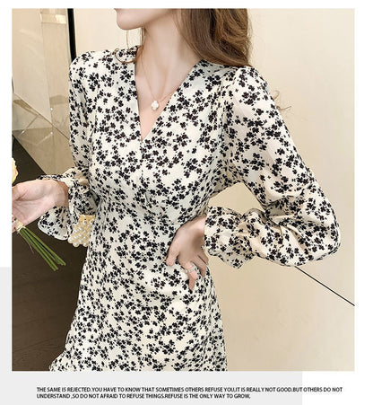 Chiffon V-Neck Midi Dress