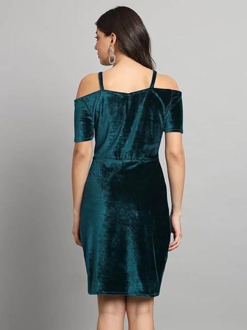 Enchanted Green Velvet Dress