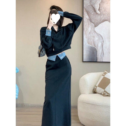 Elegant Plus Size Sweater Skirt Set