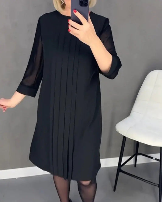 Elegant Mid-Sleeve Dress
