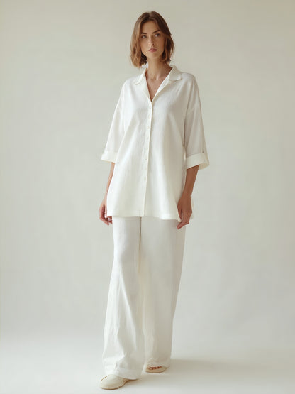 Vanilla Linen Outfit Set