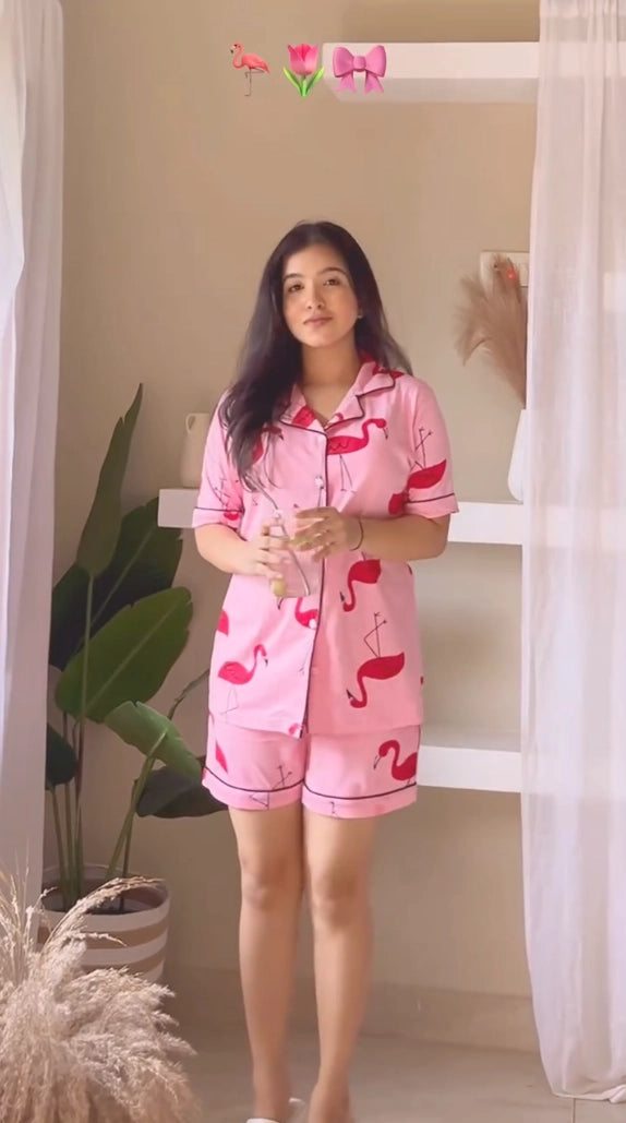 Chic Flamingo Lounge Set