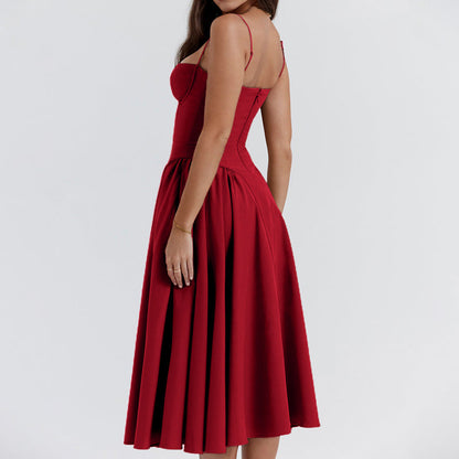 Elegant Pleated Midi Dresses