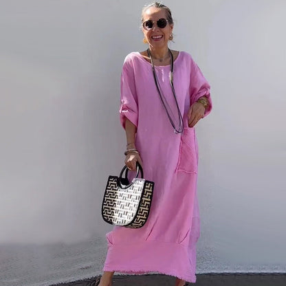 Elegant Patchwork Maxi Dress