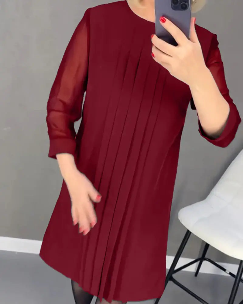 Elegant Mid-Sleeve Dress