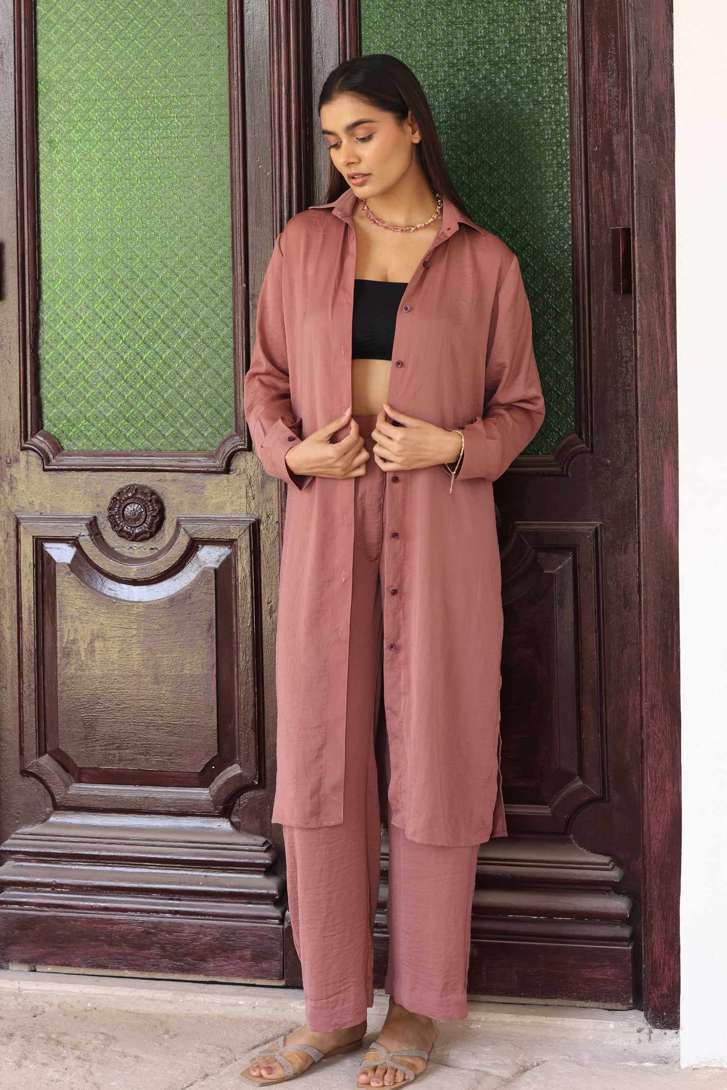 Elegant Satin Co-ord Set