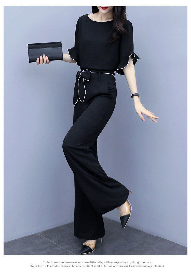 Chic Summer Wideleg Pant Suit