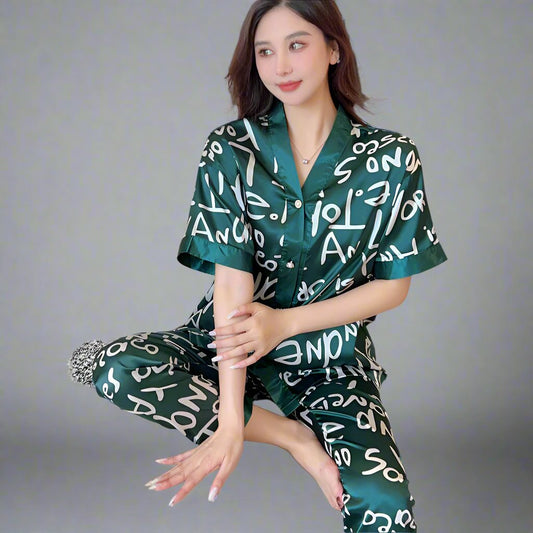 Luxury Ice Silk Pajamas
