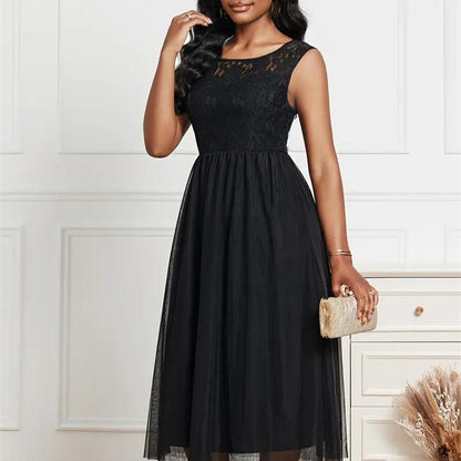 Elegant Lace Mesh Dress