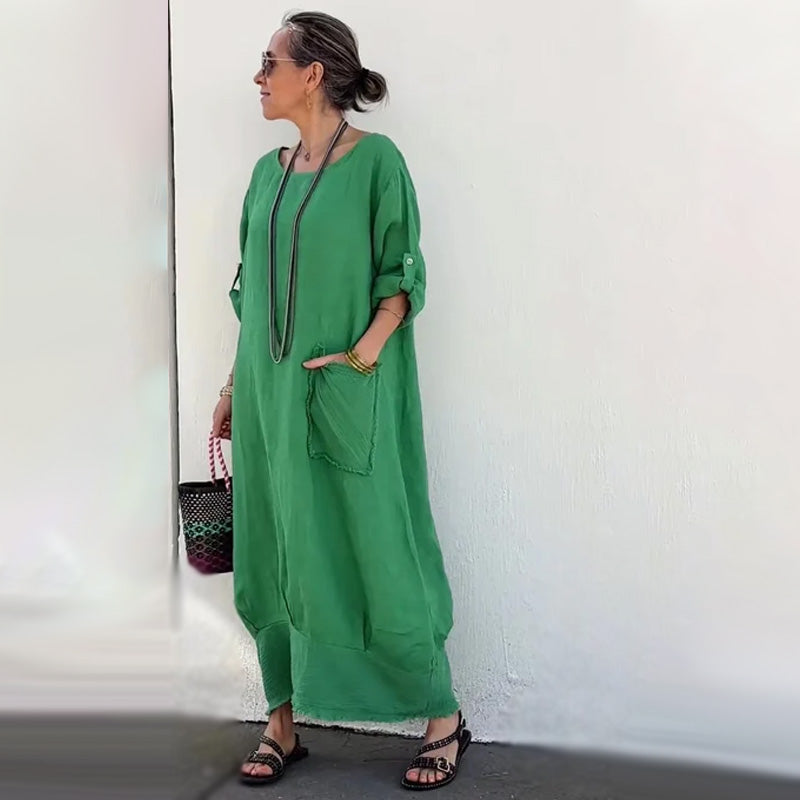 Elegant Patchwork Maxi Dress