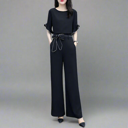 Chic Summer Wideleg Pant Suit
