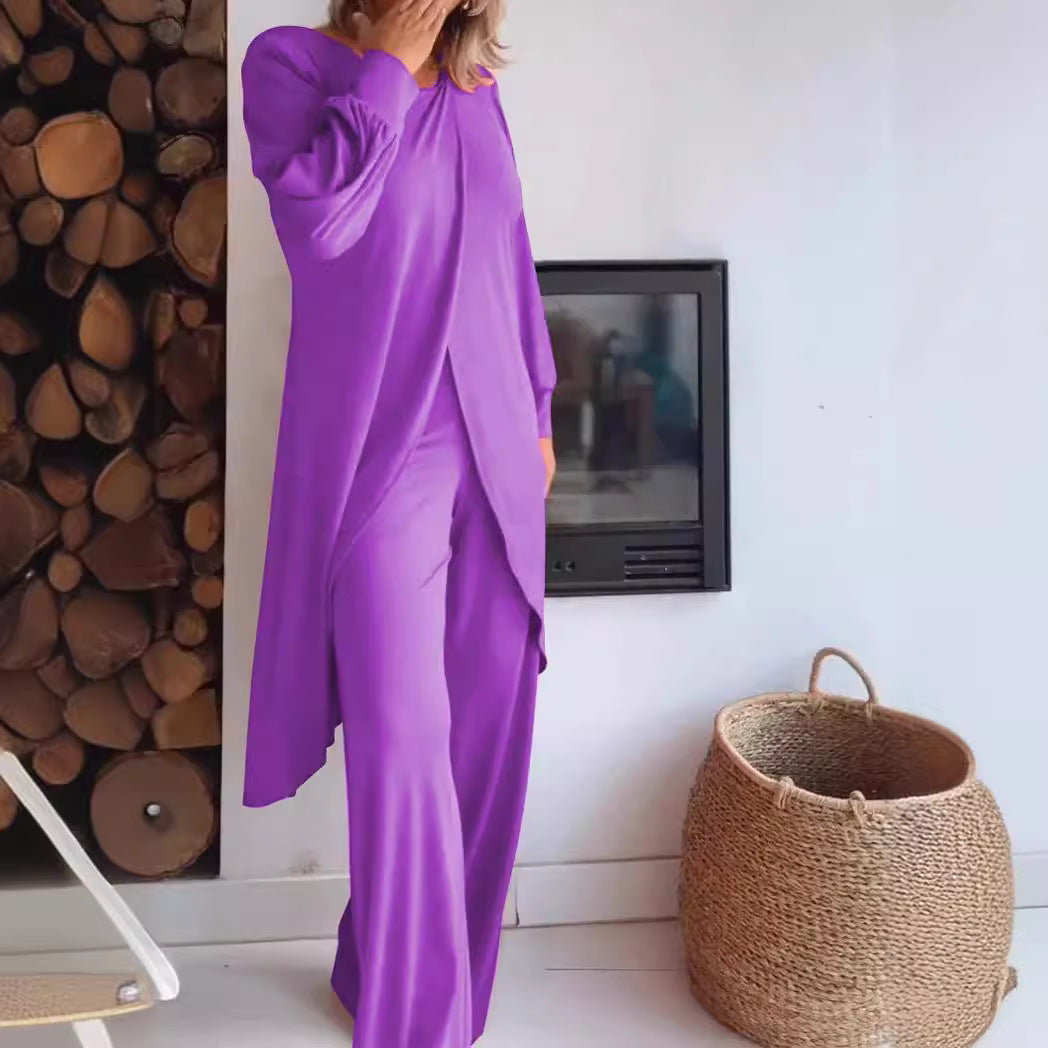 Stylish Women's Top and Trousers Set