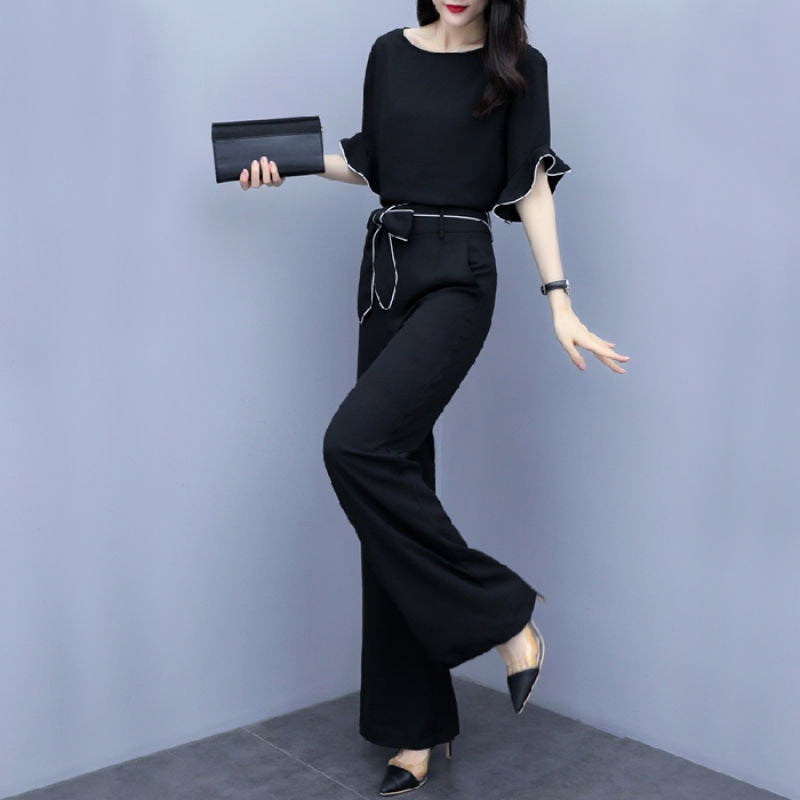 Chic Summer Wideleg Pant Suit