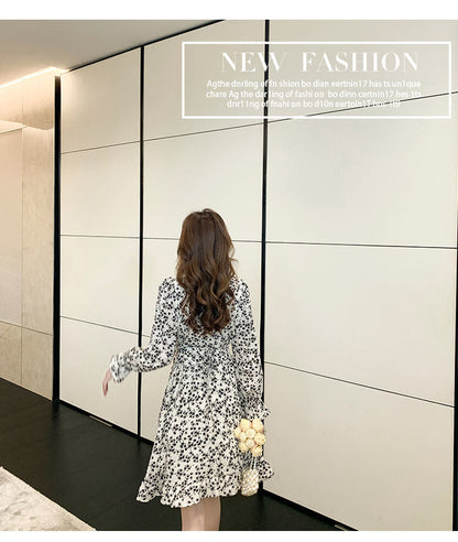 Chiffon V-Neck Midi Dress