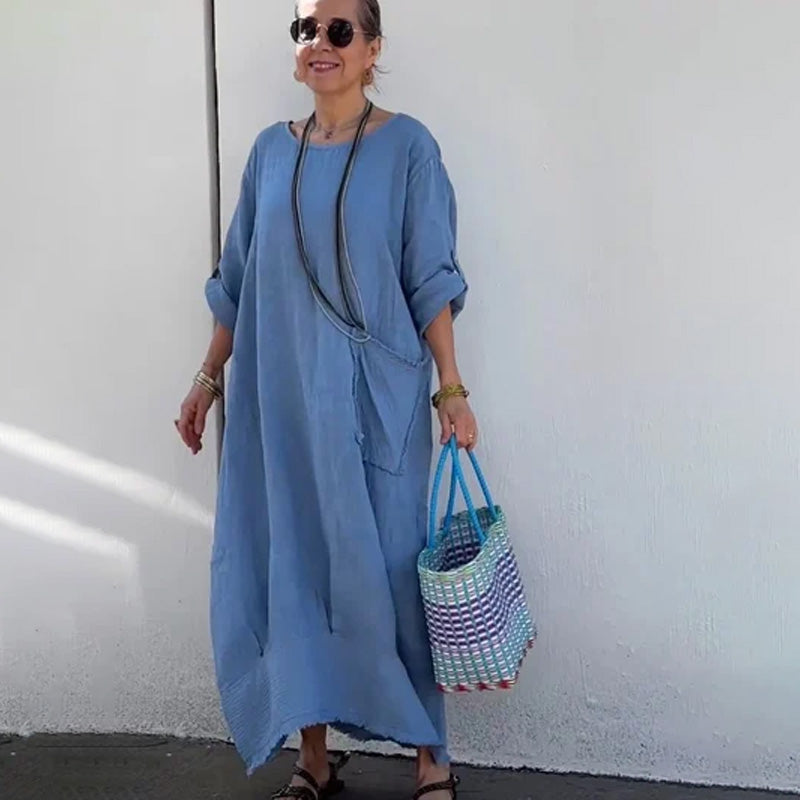 Elegant Patchwork Maxi Dress