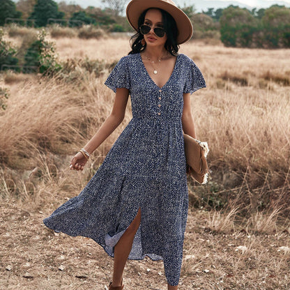 Chic Leopard Print Maxi Dress