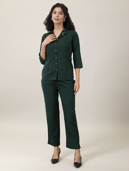Midnight Emerald Co-Ord Ensemble