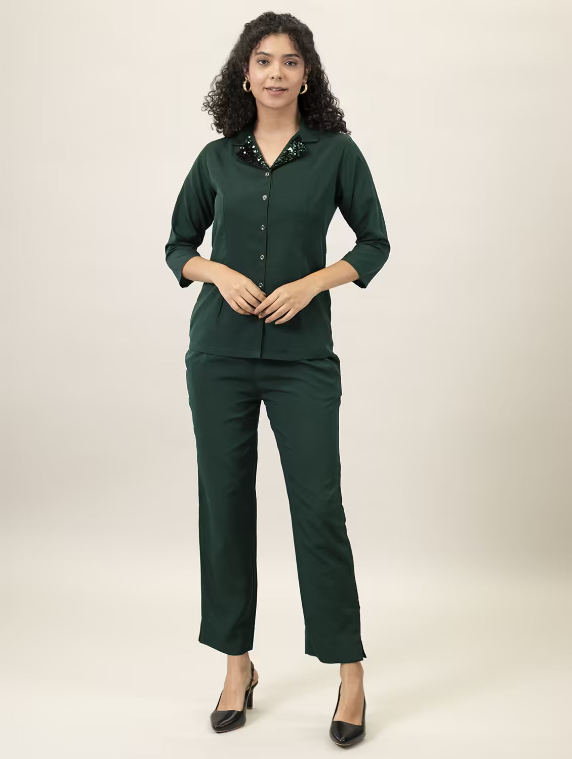 Midnight Emerald Co-Ord Ensemble